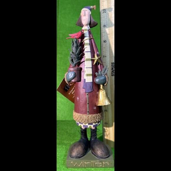 Williraye Studios Folk Art ~ WINTER BEAUTY 9" tall ~  WW7882 NEW IN BOX - Picture 9 of 9